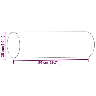 Sierkussens 2 st 15x50 cm stof cr&egrave;mekleurig 7