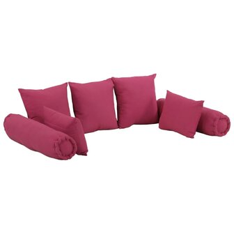 7-delige Sierkussenset stof roze 2