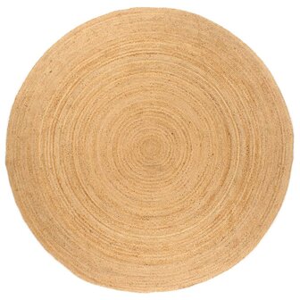 Tapijt rond 180 cm gevlochten jute 1