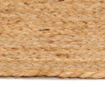 Tapijt rond 180 cm gevlochten jute 3