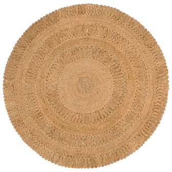 Tapijt rond 150 cm gevlochten jute 1