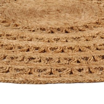 Tapijt rond 150 cm gevlochten jute 2