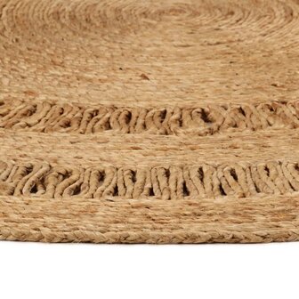 Tapijt rond 150 cm gevlochten jute 2