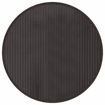 Vloerkleed rond 60 cm bamboe donkerbruin 2