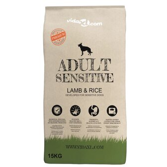 Premium hondenvoer droog Adult Sensitive Lamb &amp; Rice 15kg 2