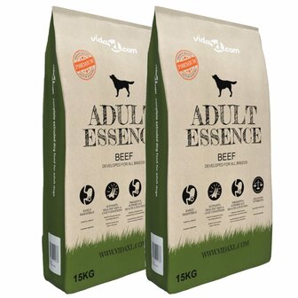 Premium hondenvoer droog Adult Essence Beef 30 kg 2 st 1