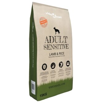 Premium hondenvoer droog Adult Sensitive Lamb &amp; Rice 30kg 2 st 3