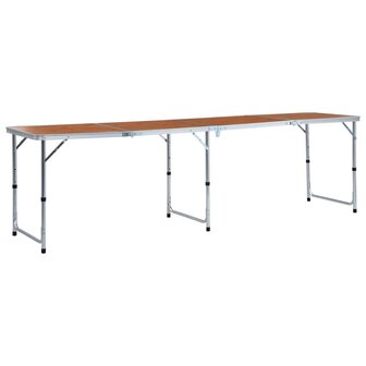 Campingtafel inklapbaar 240x60 cm aluminium 1