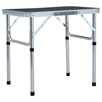 Campingtafel inklapbaar 60x45 cm aluminium grijs 1