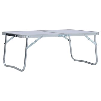 Campingtafel inklapbaar 60x40 cm aluminium wit 1