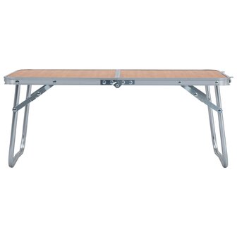 Campingtafel inklapbaar 60x40 cm aluminium bruin 2