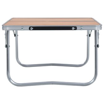 Campingtafel inklapbaar 60x40 cm aluminium bruin 3