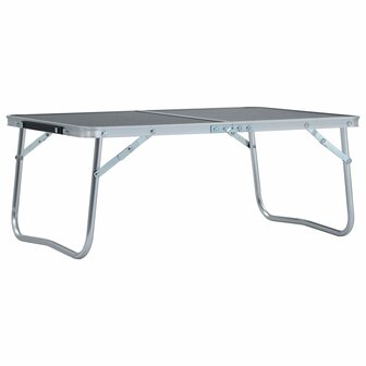 Campingtafel inklapbaar 60x40 cm aluminium grijs 1