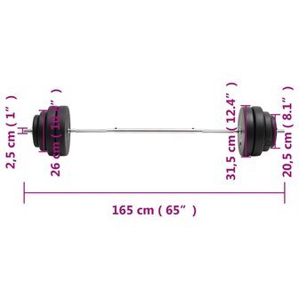 Halter met gewichten 60 kg 6