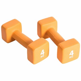 Pure2Improve Halterset 2x4 kg neopreen oranje 2