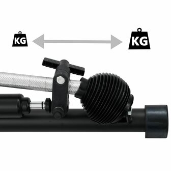 Roeitrainer met 5 niveau&amp;apos;s en hydraulische weerstand 9