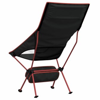 Campingstoelen 2 st inklapbaar oxford stof en aluminium zwart 7