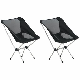 Campingstoelen 2 st met draagtas 54x50x65 cm aluminium 1