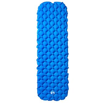 Kampeermatras opblaasbaar 190x58x6 cm 1-persoons blauw 2