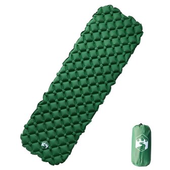 Kampeermatras opblaasbaar 190x58x6 cm 1- persoons groen 1