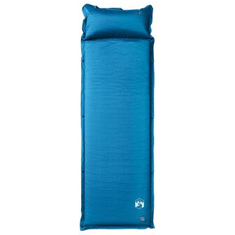 Kampeermatras met kussen zelfopblazend 1-persoons turquoise 2