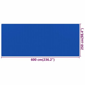 Tenttapijt 250x600 cm HDPE blauw 4