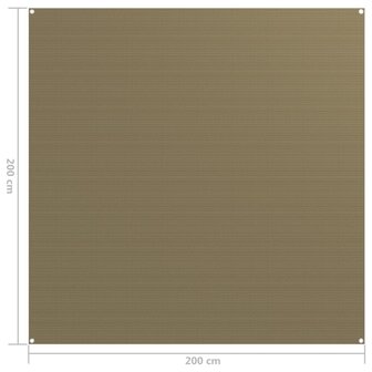 Tenttapijt 200x200 cm taupe 4