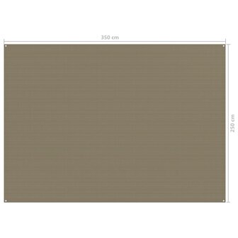 Tenttapijt 250x350 cm taupe 4