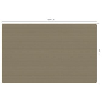 Tenttapijt 250x400 cm taupe 4