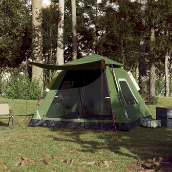 Koepeltent 5-persoons snelontgrendeling groen 3