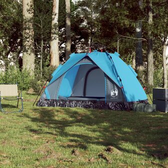 Koepeltent 2-persoons snelontgrendeling blauw 3