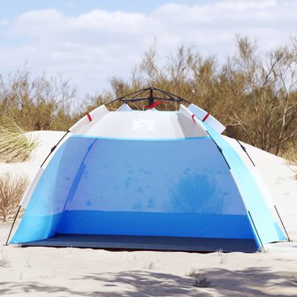 Strandtent 2-persoons waterdicht snelontgrendeling azuurblauw 1