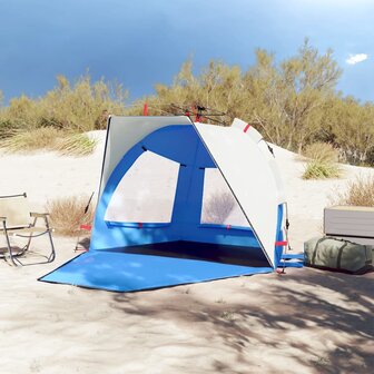 Strandtent 2-persoons waterdicht snelontgrendeling azuurblauw 3