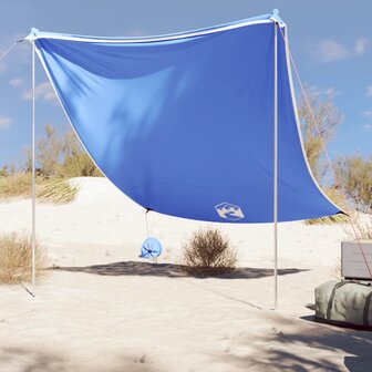 Strandluifel met zandankers 214x236 cm blauw 1