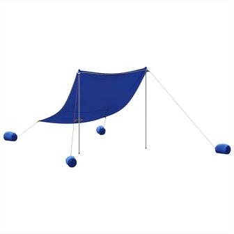 Strandluifel met zandankers 214x236 cm blauw 2