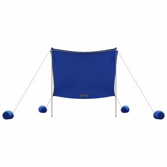 Strandluifel met zandankers 214x236 cm blauw 5