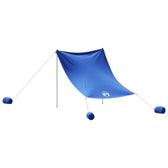 Strandluifel met zandankers 214x236 cm blauw 6