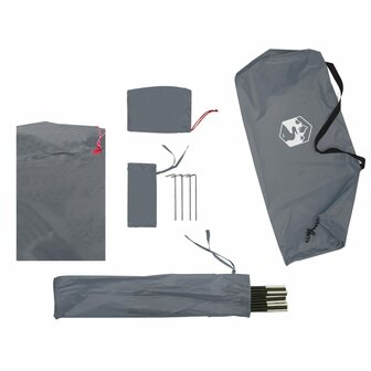 Strandtent 274x178x170/148 cm 185T polyester grijs 10