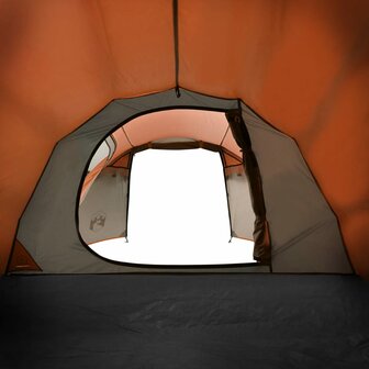 Tunneltent 2-persoons waterdicht oranje 10