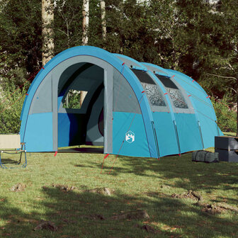 Tunneltent 4-persoons waterdicht blauw 3