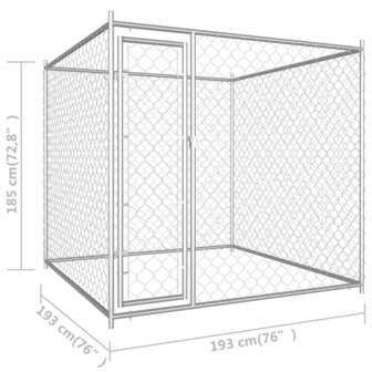 Hondenkennel voor buiten 193x193x185 cm 6