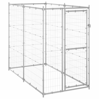 Hondenkennel voor buiten 110x220x180 cm gegalvaniseerd staal 1