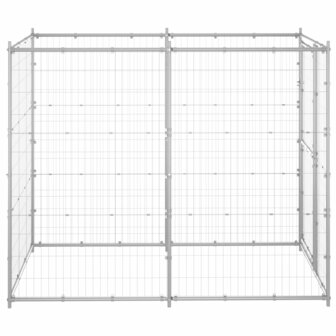 Hondenkennel voor buiten 110x220x180 cm gegalvaniseerd staal 3