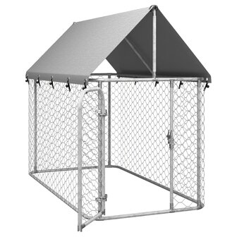 Hondenkennel voor buiten met dak 200x100x150 cm 4