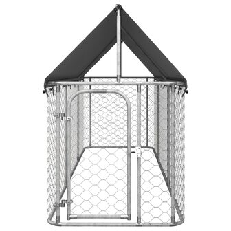 Hondenkennel voor buiten met dak 400x100x150 cm 2