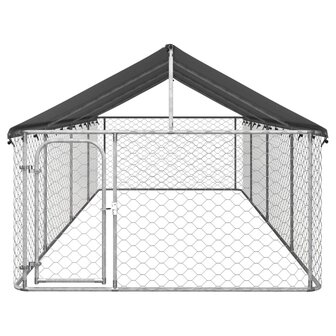 Hondenkennel voor buiten met dak 600x200x150 cm 2