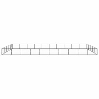 Hondenkennel 50 m&sup2; staal zwart 2