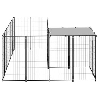 Hondenkennel 4,84 m&sup2; staal zwart 3