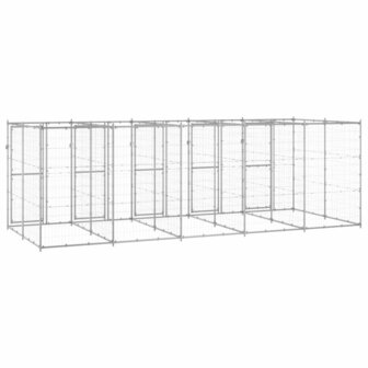 Hondenkennel 12,1 m&sup2; gegalvaniseerd staal 4