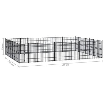 Hondenkennel 64,51 m&sup2; staal 7